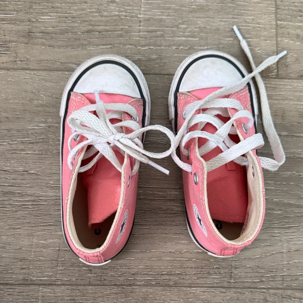 Converse Kids Pink High-Top Canvas Sneakers
